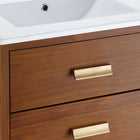 Modway Cassia 24" Bathroom Vanity - Natural/White-Ceramic Sink With Integrated Countertop