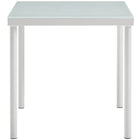 Modway Harmony Outdoor Patio Aluminum Side Table - White-Powder-Coated Aluminum Frame