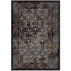 Modway Westia Ornate Turkish Vintage Area Rug - 5 ft W x 8 ft L - Dark Brown/Silver Blue-Ornate Turkish Area Rug