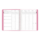Blueline 2027 Pink Ribbon Timanager Weekly/Monthly Planner - 8-1/2" x 6-3/4" - Pink - Bilingual-Twin-wire binding with soft printed cover