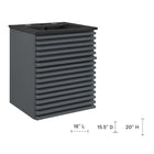 Modway Render 18" Wall-Mount Bathroom Vanity - Grey/Black-Wall-Mount Design
