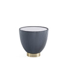 Manhattan Comfort Anderson 18.43" Modern Leatherette Upholstered End Table - Grey-Modern End Table for Living Room Use