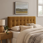 Modway Emily Fabric Upholstered Full Size Headboard - Copper-Wood Blend Frame