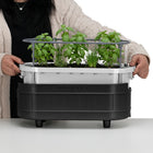 Permasteel Self-Watering Planter Box with Mounting Brackets - Black-Drain Plug