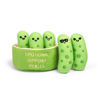 Relatable Emotional Support Pals - Pickles - English-Memorable and Shareable: Enjoy cute stuff? These pickles are perfect toys for ages 2-4 and any Gen Z or Millenial loved ones. Soft, cuddly, and delightful, nobody can resist our most adorable pals
