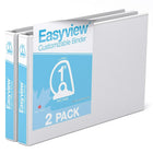 Davis Group Easyview Premium 11" x 17" Spreadsheet Binder - Angle D Ring - Customizable - 1" - White - 2 Pack-3 Ring Binder