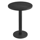 Modway Neo 31" Round Indoor/Outdoor Patio Wood Bar Table - Black-Solid Acacia Wood