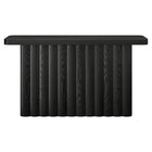 Hudson&Canal Olie 55" Wide Rectangular Fluted Console Table - Black Grain-Table is made of high-quality and durable MDF and PVC materials