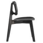 Modway Habitat Wood Dining Side Chair - Black - 2 Pack-Weight Capacity: 330 lbs.