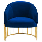 Modway Legacy Performance Velvet Armchair - Navy-Sturdy Construction