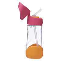 b.box - Tritan Drink Bottle - 450ml - Strawberry Shake-Unique triangle shape easy for kids to grip