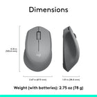 Logitech M280 Wireless Mouse - 3 Buttons - Grey-8