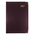 Brownline 2027 Executive Appointment Book Weekly Planner with Sewn Binding - 8-3/16" x 5-5/8" - Assorted Colours - Trilingual-Calendars for 8 months on each spread