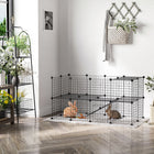 PawHut 28" H 36-Panel Pet Playpen with Door-Non-slip mats and cable ties help to secure the unit and avoid wobbles 