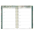 Blueline Weekly/Monthly Planner - 8" H x 5" W - Verdant Design - English-Password section