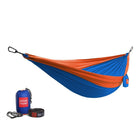 Grand Trunk Double Deluxe Hammock with Straps - Blue/Orange-Extra strength triple-lock stitched seams