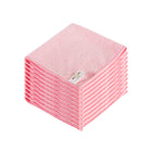 Globe Commercial Microfiber Cloth - 240GSM - 14" x 14" - Pink - 10 Pack-Reduce chemical usage and pick up more bacteria