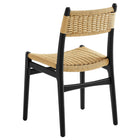 Modway Wynn Rope and Wood Dining Side Chairs - Black/Natural - 2 Pack-8
