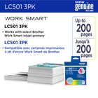 Brother Genuine LC501 3-Piece Ink Cartridge Set - Standard Yield - Cyan - Magenta - Yellow-Brother Genuine LC5013PKS Standard Yield Ink Cartridges deliver consistent, reliable performance