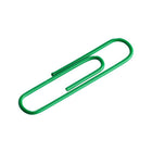 JAM Paper Colourful Jumbo Paper Clips - 2"- Green - 75 Pack-Quantity: 75 per box | Packed in a reusable clear box to keep your desktop or your desk drawer organized