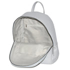 Nicci Backpack with Front Zipper Pocket - Light Grey-Front zipper pocket