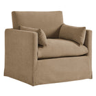 Modway Wellfleet Slipcovered Linen-Blend Armchair - Almond-Slipcovered Accent Chair