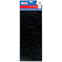 Creative Start Self-Adhesive Numbers and Symbols - 6" - Black - 48 Pack-This set includes 48 self-adhesive numbers and symbols for creating clear and professional signage