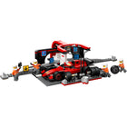 LEGO City F1 Pit Stop & Pit Crew with Ferrari Car-F1 pit stop set with a Ferrari toy car, plus driver and 4 pit crew minifigures