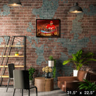Mackenzie Weegar Flames Skyline - Framed Canvas - 31" x 22"-Officially licensed by the NHL and NHLPA
