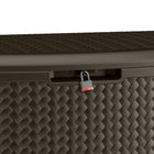 Suncast Herringbone Deck Box - 124 Gal. - Java-Low maintenance, easy to clean and maintain.