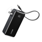 Anker Fusion 10000 mAh Power Bank with Built-in USB-C Cable - Black-Stay Powered Wherever: With its 10,000mAh capacity, this power bank is ideally suited for short trips, offering up to 1.97 charges for your iPhone 15 Pro or 1.84 charges for your Samsung S23.