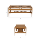 Modway Hayden 46" Outdoor Teak Wood Coffee Table - Natural-Solid Teak Wood