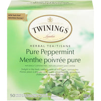 Twinings of London Pure Peppermint Enveloped Tea Bag - 50 Pack-Herbal Tea/Caffeine Free