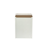 Enviro-Logix Flat Open End Mailers - Peel & Stick - 9.75" x 12.25" - White CCKB - 100 Pack-Rigid mailers