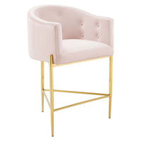 Modway Savour Tufted Counter Stool - Pink-Tufted Dining Counter Stool