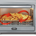 Salton NuRetro Digital Air Fryer Toaster Oven - Metallic Silver-Large 25 l (26 qt) capacity - fits up to a 12” pizza or 6 slices of toast. ideal for family dinners, snacks, and entertaining.