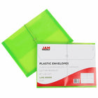 JAM Paper Plastic Envelopes with 2.63 Expansion, Elastic Closure, Letter Booklet, 9.75 x 13, Lime Green, 12 Pack (218E25lig)-4