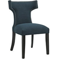 Modway Curve Fabric Dining Chair - Azure-Dining Chair With Nailhead Trim