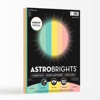 Astrobrights 65lb Cover Paper - 8.5" W x 11" H - Punchy Pastel 5-Colour - 100 Sheets (91786)-Basis Weight: 65 lb./176 gsm