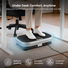 MotionGrey Vibration Plate Exercise Machine with Resistance Bands and Remote Control - 265 lb Capacity - Black-Supports users up to 265 lb and features a black finish for a clean home-gym setup