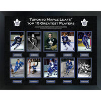 Frameworth Toronto Maple Leafs 10 Greatest Players - Framed Print - 36.5" W x 28.5" H-Officially licensed by the NHL featuring 10 of the greatest players in Toronto Maple Leafs history - spanning 13 Stanley Cup championships and multiple eras of franchise greatness
