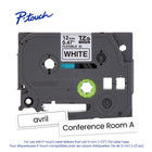 Brother Genuine Tze-FX231 Flexible ID Laminated Tape for P-touch Label Makers - 12 mm wide x 8 m long - Black on White-Ideal for for wire wrapping, cable flagging, labelling PVC pipes and more
