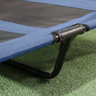 PawHut Portable Dog Cot with Canopy - Blue-Well ventilated for your pet through breathable mesh fabric that keep your dog away mildew and mold 