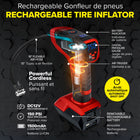 Bullseye Rechargeable Tire Inflator - Black-Maximum of 150 PSI - quickly inflates a tire from 24psi to 34psi in less than 2 minutes; Bullseye Pro delivers 25 liters of air per minute to get the job done quickly and safely
