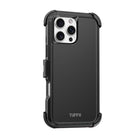 TUFF8 iPhone 16 Pro Max Impact+ Three layer Protective Case with Holster-Shockproof Layer: The air tight shockproof layer adds extra protection from accidental drops. Tested to MIL-STD to 8FT
