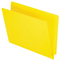 Pendaflex Reinforced Yellow End-Tab File Folders - Letter Size - 100/Box-Assign separate colours to different categories within your shelf system