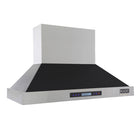 KUCHT KRH4815-K 48" 1200 CFM Wall Mounted Range Hood - Stainless Steel/Black-Professional range hood features up to 1200 CFM that will give you different levels of airflow and capture smoke and cooking odours in a quiet operation