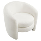 Modway Affinity Upholstered Boucle Fabric Curved Back Armchair - Cloud-7