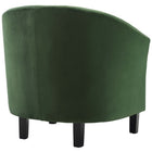 Modway Prospect Channel Tufted Performance Velvet Armchair - Emerald-Black Rubberwood Legs