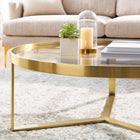 Modway Relay Coffee Table - Gold-Non-Marking Foot Pads